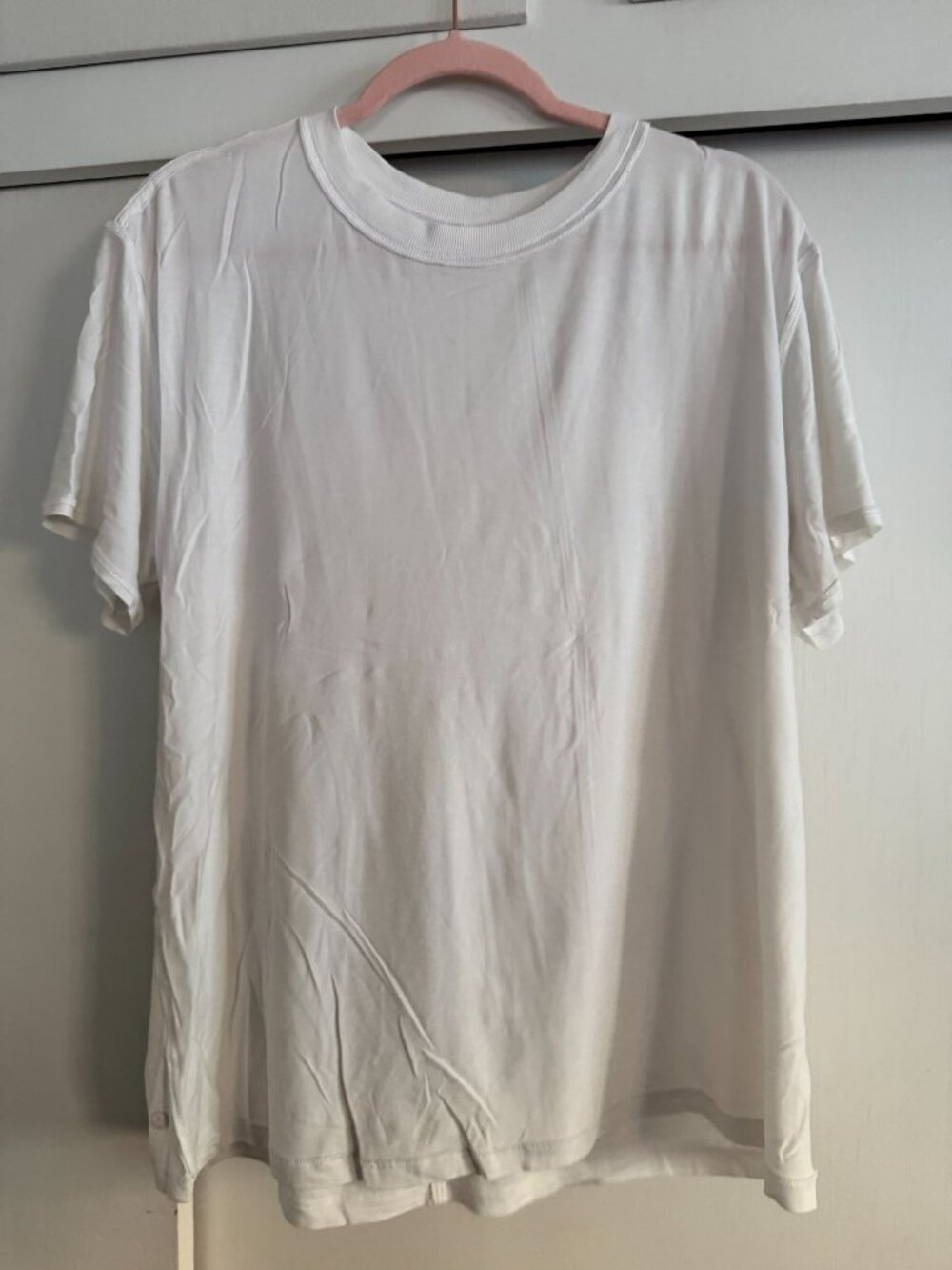 LULULEMON WOMENS WHITE ALL YOURS T SHIRT SS SOFT CASUAL